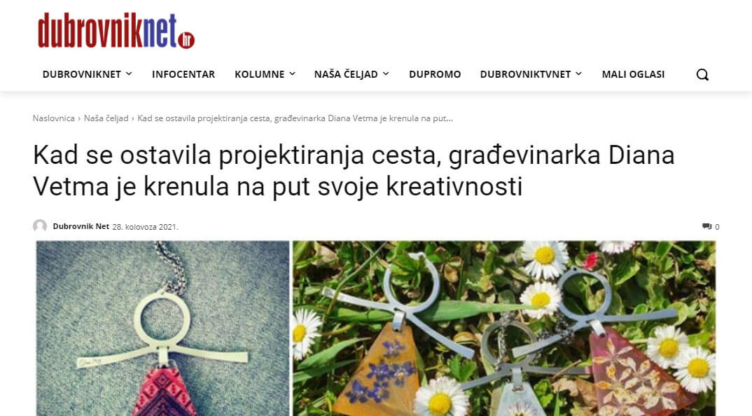 Dixica - Članak o Dixi Art-u na portalu DubrovnikNET.hr